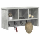 Vægmonteret Jakkeholder med hylde Beton Grå 50 x 16 x 26 cm