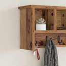 Vægmonteret Jakkeholder med hylde Gammelt træ 50 x 16 x 26 cm