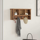 Vægmonteret Jakkeholder med hylde Gammelt træ 50 x 16 x 26 cm