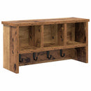 Vægmonteret Jakkeholder med hylde Gammelt træ 50 x 16 x 26 cm