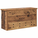 Vægmonteret Jakkeholder med hylde Gammelt træ 50 x 16 x 26 cm