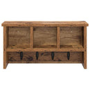 Vægmonteret Jakkeholder med hylde Gammelt træ 50 x 16 x 26 cm
