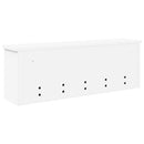 Vægmonteret Jakkeholder Hvid 75 x 16 x 26 cm Konstrueret træ