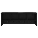 Vægmonteret Jakkeholder Sort eg 75 x 16 x 26 cm Konstrueret træ