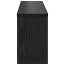 Vægmonteret Jakkeholder Sort eg 75 x 16 x 26 cm Konstrueret træ