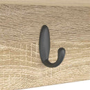 Vægmonteret Jakkeholder med hylde Sonoma eg 75 x 16 x 26 cm