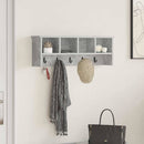 Vægmonteret Jakkeholder med hylde Beton Grå 75 x 16 x 26 cm