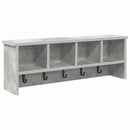 Vægmonteret Jakkeholder med hylde Beton Grå 75 x 16 x 26 cm