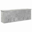 Vægmonteret Jakkeholder med hylde Beton Grå 75 x 16 x 26 cm