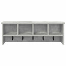 Vægmonteret Jakkeholder med hylde Beton Grå 75 x 16 x 26 cm