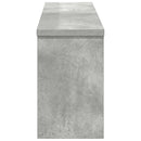 Vægmonteret Jakkeholder med hylde Beton Grå 75 x 16 x 26 cm