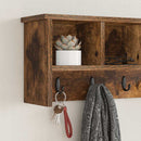 Vægmonteret Jakkeholder med hylde Røget eg 75 x 16 x 26 cm