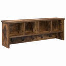 Vægmonteret Jakkeholder med hylde Røget eg 75 x 16 x 26 cm