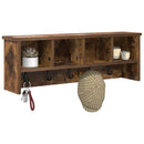 Vægmonteret Jakkeholder med hylde Røget eg 75 x 16 x 26 cm