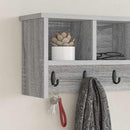 Vægmonteret Jakkeholder med hylde Grå Sonoma 75 x 16 x 26 cm