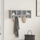 Vægmonteret Jakkeholder med hylde Grå Sonoma 75 x 16 x 26 cm