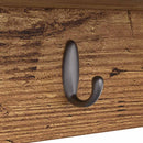 Vægmonteret Jakkeholder med hylde Gammelt træ 75 x 16 x 26 cm