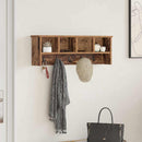 Vægmonteret Jakkeholder med hylde Gammelt træ 75 x 16 x 26 cm