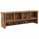 Vægmonteret Jakkeholder med hylde Gammelt træ 75 x 16 x 26 cm