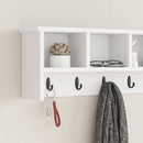 Vægmonteret Jakkeholder Hvid 100 x 16 x 26 cm Konstrueret træ