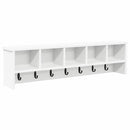 Vægmonteret Jakkeholder Hvid 100 x 16 x 26 cm Konstrueret træ