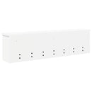 Vægmonteret Jakkeholder Hvid 100 x 16 x 26 cm Konstrueret træ