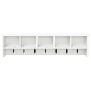 Vægmonteret Jakkeholder Hvid 100 x 16 x 26 cm Konstrueret træ
