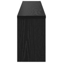 Vægmonteret Jakkeholder med hylde Sort eg 100 x 16 x 26 cm