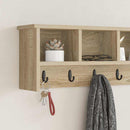Vægmonteret Jakkeholder med hylde Sonoma eg 100 x 16 x 26 cm