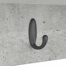 Vægmonteret Jakkeholder med hylde Beton Grå 100 x 16 x 26 cm