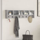 Vægmonteret Jakkeholder med hylde Beton Grå 100 x 16 x 26 cm