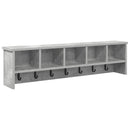 Vægmonteret Jakkeholder med hylde Beton Grå 100 x 16 x 26 cm