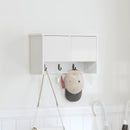 Vægmonteret Jakkeholder Hvid 50 x 20 x 30 cm Konstrueret træ