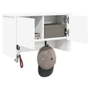 Vægmonteret Jakkeholder Hvid 50 x 20 x 30 cm Konstrueret træ