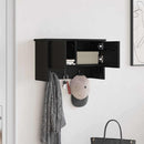 Vægmonteret Jakkeholder Sort eg 50 x 20 x 30 cm Konstrueret træ