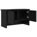 Vægmonteret Jakkeholder Sort eg 50 x 20 x 30 cm Konstrueret træ