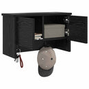 Vægmonteret Jakkeholder Sort eg 50 x 20 x 30 cm Konstrueret træ