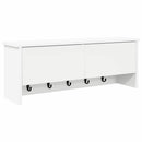 Vægmonteret Jakkeholder Hvid 80 x 20 x 30 cm Konstrueret træ