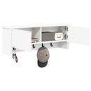 Vægmonteret Jakkeholder Hvid 80 x 20 x 30 cm Konstrueret træ