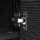 Vægmonteret Jakkeholder Sort eg 80 x 20 x 30 cm Konstrueret træ