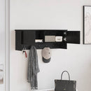 Vægmonteret Jakkeholder Sort eg 80 x 20 x 30 cm Konstrueret træ