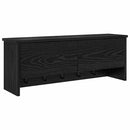 Vægmonteret Jakkeholder Sort eg 80 x 20 x 30 cm Konstrueret træ