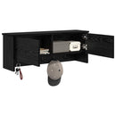 Vægmonteret Jakkeholder Sort eg 80 x 20 x 30 cm Konstrueret træ
