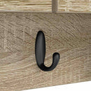 Vægmonteret Jakkeholder med hylde Sonoma eg 80 x 20 x 30 cm