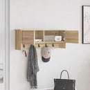 Vægmonteret Jakkeholder med hylde Sonoma eg 80 x 20 x 30 cm