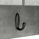 Vægmonteret Jakkeholder med hylde Beton Grå 80 x 20 x 30 cm