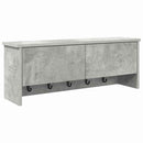 Vægmonteret Jakkeholder med hylde Beton Grå 80 x 20 x 30 cm