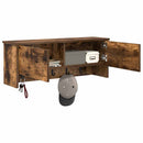 Vægmonteret Jakkeholder med hylde Røget eg 80 x 20 x 30 cm