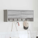 Vægmonteret Jakkeholder med hylde Grå Sonoma 80 x 20 x 30 cm