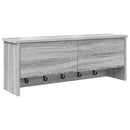 Vægmonteret Jakkeholder med hylde Grå Sonoma 80 x 20 x 30 cm